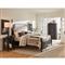 Allura French Country Beige Performance Black Oak Poster Bed - King