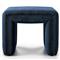 Leo Mid Century Modern Blue Velvet Ottoman