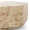 Daphne Modern Classic Light Burl Round Drum Coffee Table
