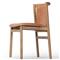 Blaise Rustic Lodge Brown Leather Natural Wood Dining Side Chair