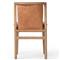 Blaise Rustic Lodge Brown Leather Natural Wood Dining Side Chair