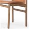 Blaise Rustic Lodge Brown Leather Natural Wood Dining Side Chair