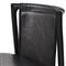 Blaise Rustic Lodge Black Leather Black Wood Dining Side Chair