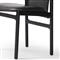 Blaise Rustic Lodge Black Leather Black Wood Dining Side Chair