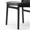 Blaise Rustic Lodge Black Leather Black Wood Dining Side Chair