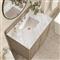 Gareth French Country Carrara Marble Whitewashed Wood Vanity Sink - 36&quot;