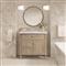 Gareth French Country Carrara Marble Whitewashed Wood Vanity Sink - 36&quot;