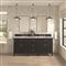 Gareth French Country Carrara Marble Black Wood Double Vanity Sink - 72&quot;