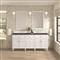 Gareth French Country Charcoal Quartz White Wood Double Vanity Sink - 72&quot;