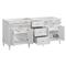 Gareth French Country White Zeus Quartz White Wood Double Vanity Sink - 72&quot;