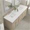 Gareth French Country White Zeus Quartz Whitewashed Wood Double Vanity Sink - 72&quot;
