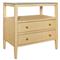 Worlds Away Douglas Coastal Beach Natural Grasscloth Nightstand
