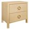 Worlds Away Edelman Modern Classic Natural Grasscloth Side Table