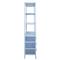 Worlds Away Flynn Modern Classic Light Blue Bamboo Grasscloth Etagere