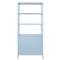Worlds Away Flynn Modern Classic Light Blue Bamboo Grasscloth Etagere
