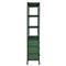 Worlds Away Flynn Modern Classic Green Bamboo Grasscloth Etagere