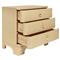 Worlds Away Fortune Modern Classic Natural Grasscloth Side Table