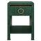 Worlds Away Malcolm Modern Classic Green Grasscloth Side Table