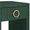 Worlds Away Malcolm Modern Classic Green Grasscloth Side Table