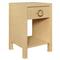 Worlds Away Malcolm Modern Classic Natural Grasscloth Side Table
