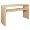 Worlds Away Marshall Modern Classic Natural Grasscloth Console Table