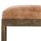 Geraldine Industrial Loft Brown Hair On Hide Iron Spindle Backless Counter Stool
