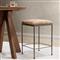 Geraldine Industrial Loft Brown Hair On Hide Iron Spindle Backless Counter Stool