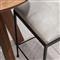 Geraldine Industrial Loft Off White Hair On Hide Iron Spindle Backless Counter Stool