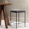 Geraldine Industrial Loft Grey Hair On Hide Iron Spindle Backless Counter Stool