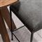 Geraldine Industrial Loft Grey Hair On Hide Iron Spindle Backless Counter Stool