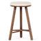 Tobi Rustic Lodge Brown Oak Wood Spindle Backless Counter Stool