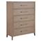 Greig Modern Classic Grey Oak Wood Tall Chest