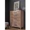 Greig Modern Classic Grey Oak Wood Tall Chest