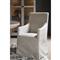 Gerald Modern Classic Beige Slipcovered Dining Arm Chair