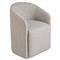 Harper Modern Classic Beige Boucle Barrel Dining Arm Chair