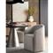 Harper Modern Classic Beige Boucle Barrel Dining Arm Chair