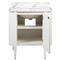 Sazana Modern Classic Carrara Marble White Oak Vanity Sink - 30&quot;