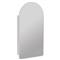 Alaina Modern Classic Silver Arched Medicine Cabinet Mirror