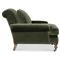 Carter Updated Traditional Green Velvet Caster Chair and a Half