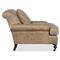 Carter Updated Traditional Beige Leather Caster Chair and a Half