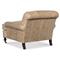 Carter Updated Traditional Beige Leather Caster Chair and a Half