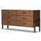 Hadley Rustic Lodge Brown Wood Double Dresser
