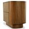 Paris Rustic Lodge Brown Acacia Wood Oval Nightstand