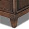 Marion Updated Traditional White Marble Brown Reclaimed Wood Wide Nightstand