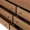 Chris Rustic Lodge Brown Oak Double Dresser