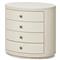 Beatrice Modern Classic Cream Painted Linen Oval Nightstand