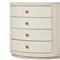 Beatrice Modern Classic Cream Painted Linen Oval Nightstand