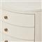 Beatrice Modern Classic Cream Painted Linen Oval Nightstand