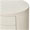 Beatrice Modern Classic Cream Painted Linen Oval Nightstand
