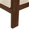 Aviel Rustic Lodge Beige Upholstered Teak Outdoor Barrel Arm Chair